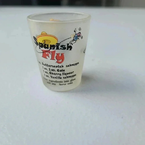 COZUMEL MEXICO Spanish FLY Recipe CHAIR SHOT GLASS - Picture 8 of 8